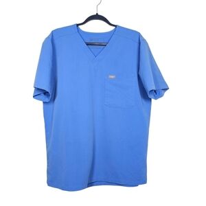 Figs Ceil Blue Catarina Scrub Top